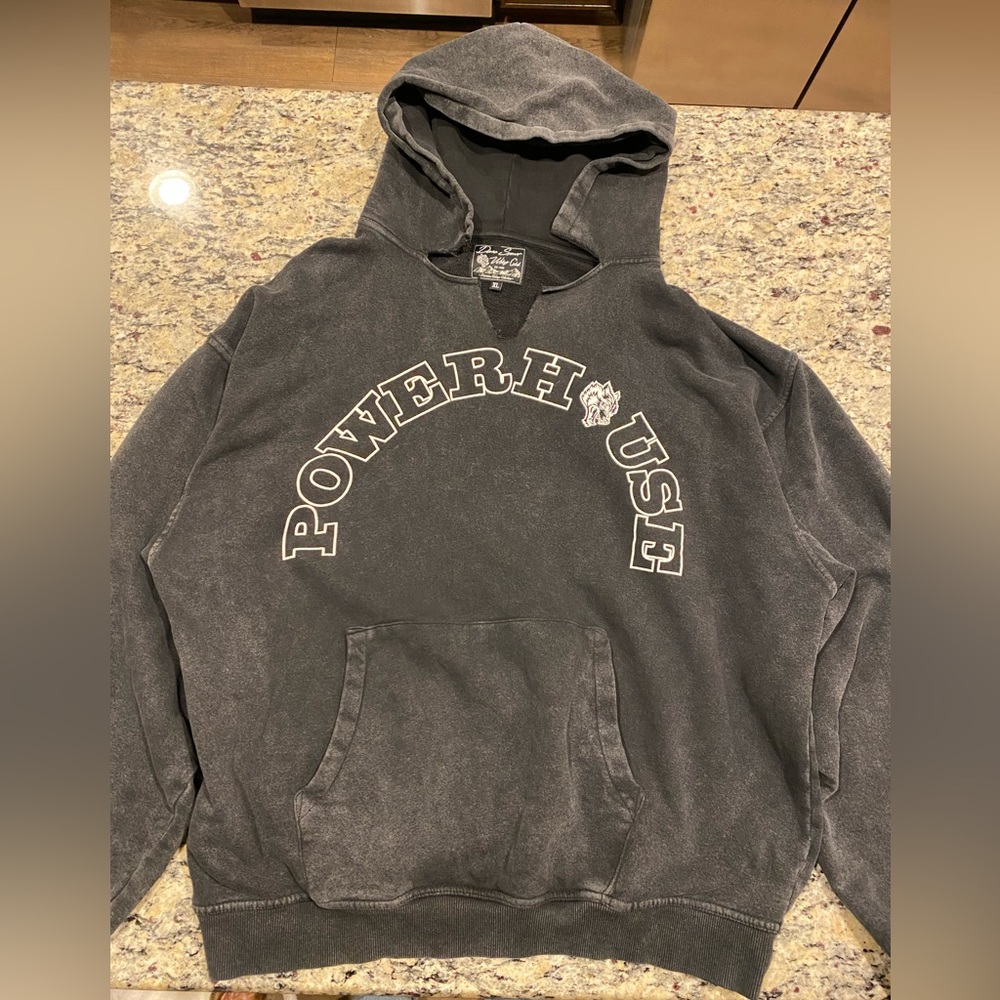 POWERHOUSE GYM WOLVES FOREVER "VINTAGE DEMPSEY" HOODIE IN CHARCOAL